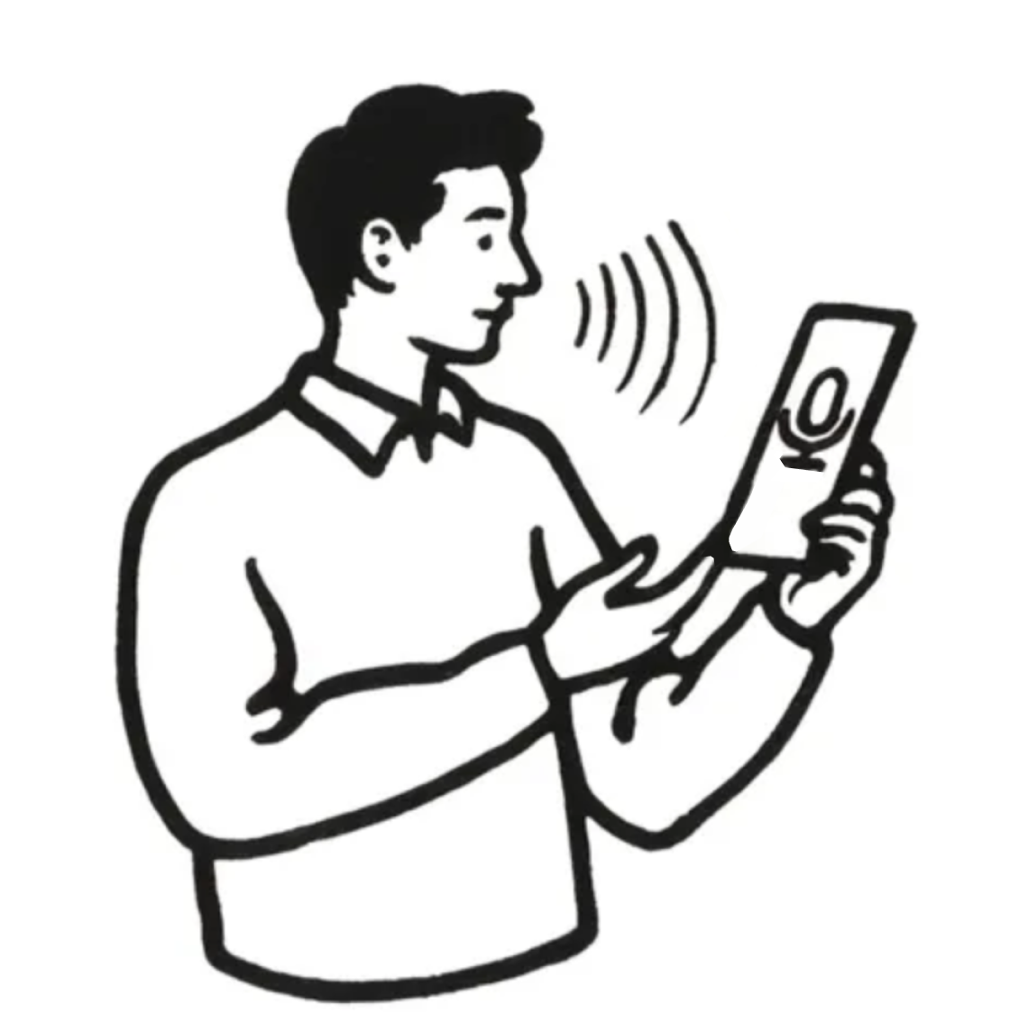 Agent speaking into phone during walkthrough