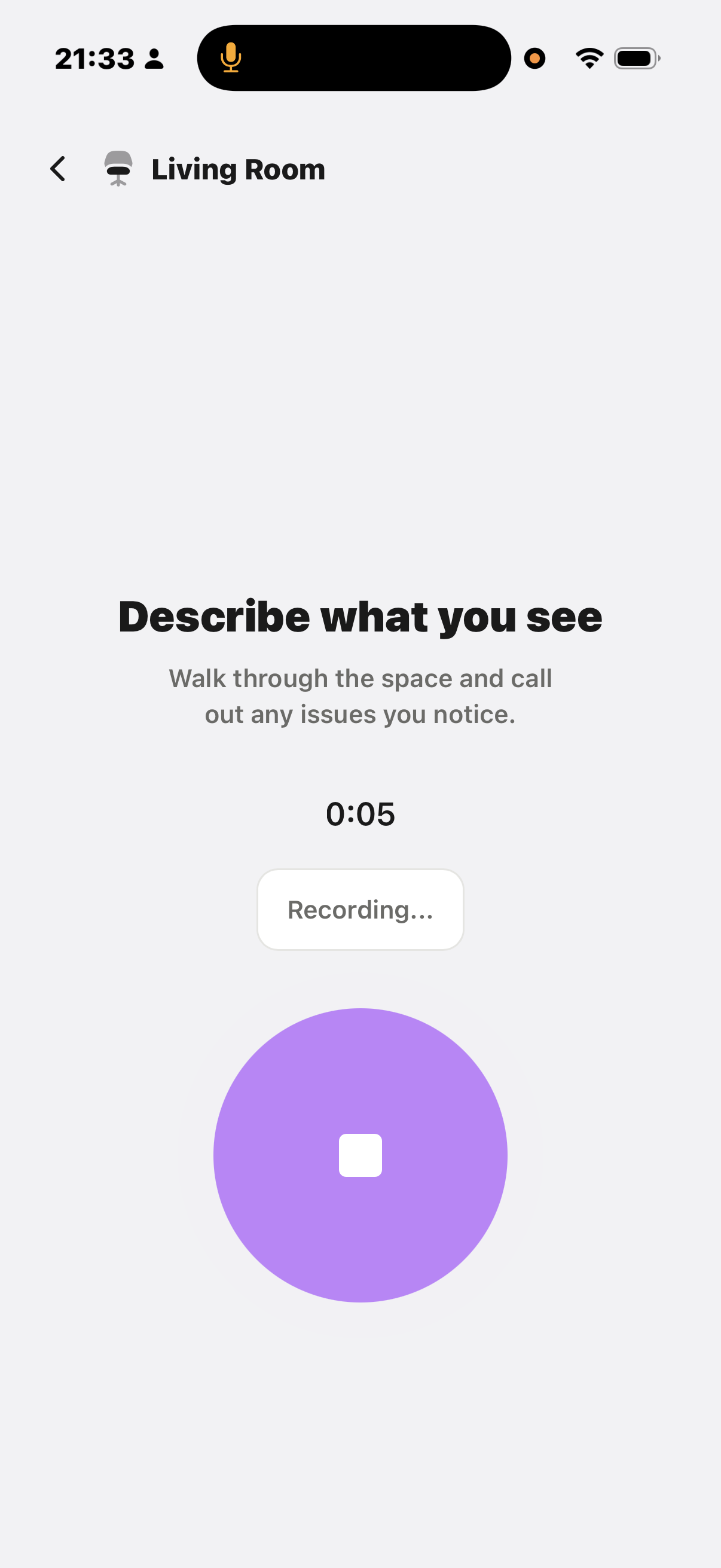 AvidGenie recording screen
